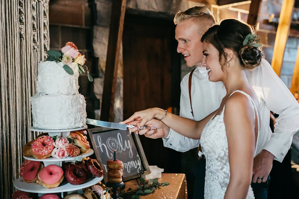 Cutting Cake at Reception